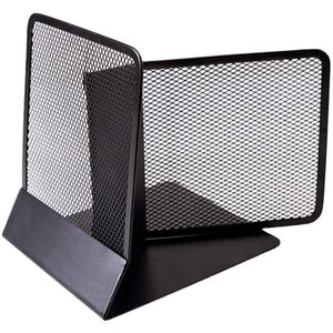 Juego de 2 sujetalibros de malla metálica modernos de la mejor calidad, organizador de escritorio para libros - Product Image 3