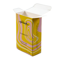 Caja de Cartón con Tapa Plegable Impresa Personalizada, Caja de Cartón con Patrón Ondulado Amarillo Brillante para Embalaje de Perfumes y Cosméticos