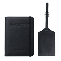 Porte-passeport anti-RFID en cuir véritable, ensemble de voyage avec étui à cartes et emplacement pour billets, couleur personnalisée pour homme, voyage sécurisé