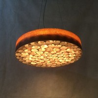 Lustre moderne nordique rond en forme de cylindre et en bois coloré avec panneau LED, suspension en tissu pour salle à manger et cuisine