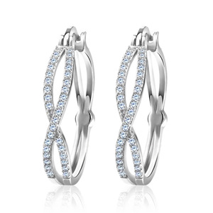Orecchini Scintillanti con Pavé per Donne, Eleganti Gioielli per Orecchie alla Moda - Product Image 2