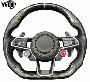 For Audi A4 A5 S3 45 RS3 RS4 RS5 B9 Steering Wheel Carbon Fiber Forged Black