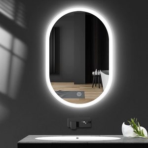 Bán Hot Luxury LED chiếu sáng thông minh gương màn hình cảm ứng <span class=keywords><strong>defogger</strong></span> hình bầu dục thiết kế cho phòng tắm khách sạn IP44 đánh giá cho căn hộ sử dụng - Product Image 1