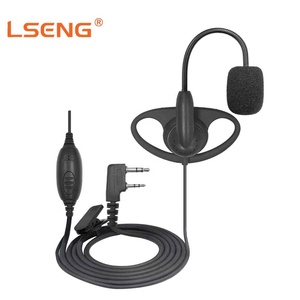 Auriculares de Radio Manos Libres con Gancho en D, Micrófono Flexible, Conector TK, Resistentes al Agua IP54, VHF/UHF, Walkie Talkie - Product Image 6