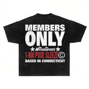 T-shirt Oversize con Grafica Members Only Streetwear, Prodotta a Connecticut - Product Image 2