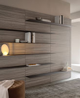 Étagères murales flottantes moderne minimaliste luxe modulaire personnalisé métal aluminium avec lumière LED pour salon chambre