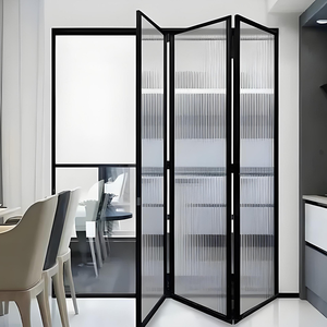 SHUNUO Puertas de Tabique Plegables Modernas de Vidrio Tipo Acordeón Puerta Corredera Interior para Baño con Acabado Polimérico - Product Image 2