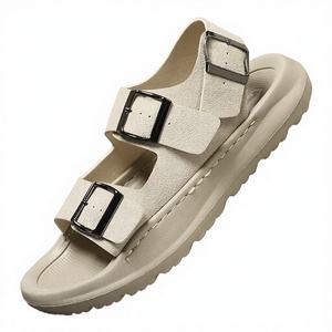 Sandales d'été pour hommes à bout ouvert, en stock, livraison rapide, légères, dessus en PU, semelle antidérapante confortable - Product Image 2