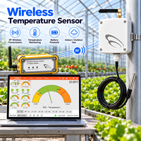 Pour utilisation en ferme intelligente, surveillance à distance, capteur de température sans fil 1200m, enregistreur de données de température multicanal