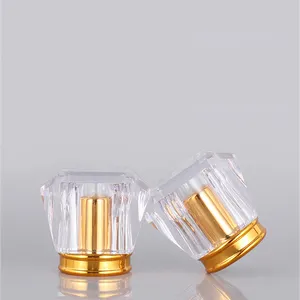 Hot Sale Luxury Plastic Perfume Cap 10ml Bottles Zinc Alloy Glass Material Rectangular Custom Logo Transparent Service 28mm