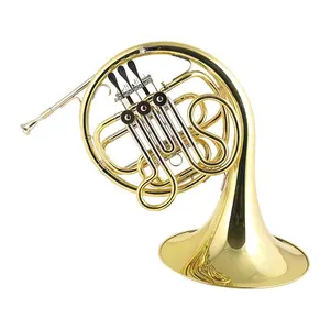 Yellow Brass French horn 3 key French horn F Key Single French Horn