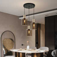 Luminaire suspendu en verre créatif nordique, lustre moderne, hauteur réglable, lampe suspendue LED à intensité variable pour bar, café, restaurant