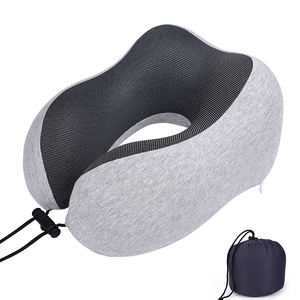 Taşınabilir özel LOGO uyku dinlenme U şekli kafa desteği uçaklar için yumuşak seyahat boyun yastığı - Product Image 4