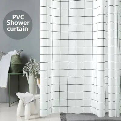 Custom Amazon Top Seller Premium Quality Polyester Shower Curtain Bathroom Curtains