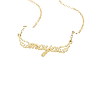 Collana Unisex Personalizzabile Showfay con Nome, Placcata in <span class=keywords><strong>Oro</strong></span> 18K, Acciaio Inossidabile, Motivo a Farfalla Trendy, Perla <span class=keywords><strong>d</strong></span>'Acqua Dolce, Regalo per Bambini - Product Image 4