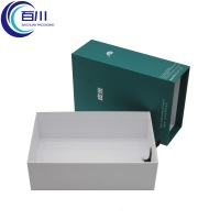 Caja de Regalo de Cartón Duro Verde de Alta Calidad con Cajón, Impresión de Logotipo y Tamaño Personalizados, Caja de Empaque para Regalos de Aceite, Frascos o Botellas de Cosméticos