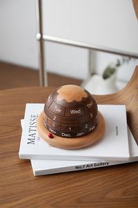 ग्रह डेस्क कैलेंडर रचनात्मक सजावट लिविंग रूम अध्ययन लकड़ी के उपहार कार्यालय घर सजावट लोक कला लकड़ी सजावट लोक कला दीवार सजावट पॉलिश - Product Image 2