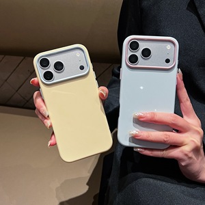 เคสโทรศัพท์สีหวานครีมมาการองแบบตัดสี สำหรับ iPhone 18 17 16 15 14 13 12 11 Pro Max ป้องกันแรงกระแทก ผลิตจาก TPU นิ่ม - Product Image 4