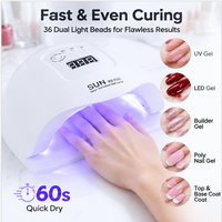 Lampe à ongles UV LED portable 80W Sun X5 Plus pour salon et usage domestique avec capteur automatique, durcissement rapide, professionnelle FD-224