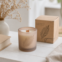 Pot à bougie minimaliste mat pastel coloré, style nordique, finition douce au toucher, récipient décoratif avec boîte personnalisée