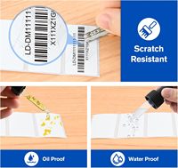 Kertas Tahan Air 4x6 Stiker Printer Perekat Langsung untuk Kemasan Pengiriman Label Thermal 5-Lapisan Tahan Air dalam Bentuk Gulungan