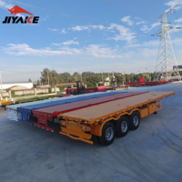 Semi-remorque plateau tri-essieux 16m (45 pieds) pour conteneurs, capacité 20 tonnes, avec plateau de chargement pour conteneurs 20 pieds