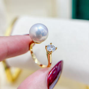 Support de bague en argent S925 WENCHI, accessoires DIY pour perles, perles rondes de 10 à 13 mm, bijoux fantaisie avec 11949 Chine - Product Image 1