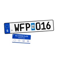 Placa de Matrícula Sueca Personalizada, Reflectante, de Aluminio en Relieve, Número de Coche Europeo, Placa Europea, Fabricante OEM