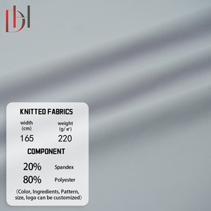 Chất lượng cao 220 GSM đôi phải đối mặt với Polyester Spandex căng yoga quần áo vải thoải mái thân thiện với da - Product Image 3