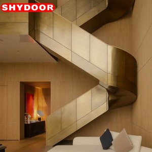 <span class=keywords><strong>Rampe</strong></span> d'<span class=keywords><strong>escalier</strong></span> en cuivre sur mesure de qualité supérieure pour villas et centres commerciaux – Design moderne, ingénierie résidentielle haut de gamme - Product Image 5