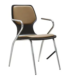 Chaise en bois massif de haute qualité, style moderne, en contreplaqué, avec bras, HE220