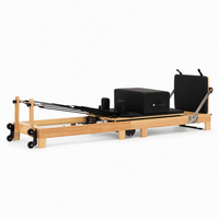 Reformer de Pilates pliable en bois de chêne, certifié CE, machine d'entraînement compacte pour la maison avec système à ressorts