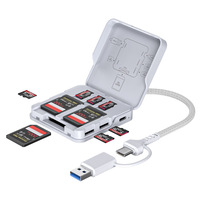 Lecteur de cartes SD/TF multi-prises USB 3.0 + Type-C 2-en-1 pour appareil photo, téléphone portable et ordinateur