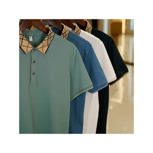 OEM Wholesale Fashion High Quality Mens Golf Polo Shirt Short Sleeve Cotton Polyester Sport Breathable Polo Shirts