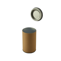 Tube rond en papier biscuit personnalisable avec couvercle kraft-Couleur, taille, impression et dimension personnalisées pour emballage cadeau