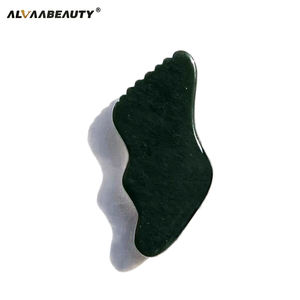 Outil de massage facial en jade néphrite personnalisé <span class=keywords><strong>He</strong></span> <span class=keywords><strong>Tian</strong></span>, blanchissant, vert foncé, soin de la peau - Product Image 1