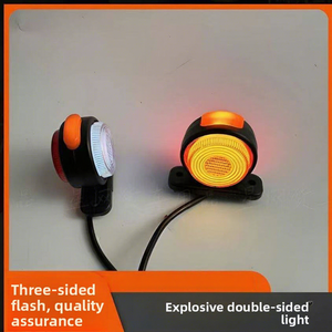 <span class=keywords><strong>Feux</strong></span> <span class=keywords><strong>de</strong></span> dégagement clignotants double face 12V/24V pour camions, <span class=keywords><strong>feux</strong></span> d'avertissement LED lumineux sur trois côtés pour remorques - Product Image 2