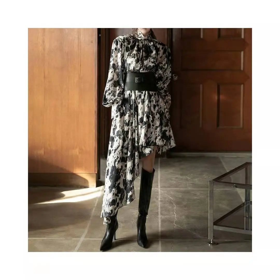 Wholesale Australian Niche Long Sleeve Apparel American Clothing Outfits Chiffon Maxi Dress For Women 2022 Casual Dresses Sexy