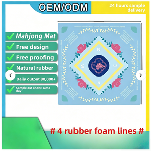 Mantel <span class=keywords><strong>de</strong></span> Lujo Silencioso Antideslizante y Antifricción con Diseño Floral <span class=keywords><strong>de</strong></span> Goma para <span class=keywords><strong>Mesa</strong></span> <span class=keywords><strong>de</strong></span> Póker y Mahjong - Product Image 6