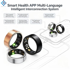 Bague connectée de santé R11M AC6323 étanche IP68, analyse du sommeil par IA, suivi de la fréquence cardiaque en temps réel (5-10 jours) - Product Image 4