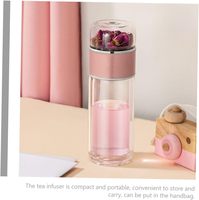 Infuseur à thé en verre à double paroi étanche 280ml tasse de séparation de thé portable pour thé en vrac avec filtre idéal