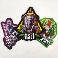 Sacs d'emballage comestibles de bonbons brillants de forme spéciale découpée à l'emporte-pièce avec motif de dessin animé imprimé personnalisé sacs refermables en mylar