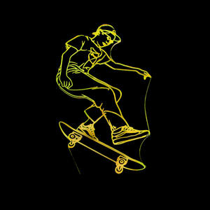 טינול סקייטבורד ילד 3d לילה אור הוביל מגע ספורט שולחן מנורת 3d 7 צבע שינוי usb מקורה התינוק - Product Image 6