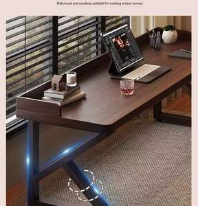 Escritorio doble de madera maciza con deflector duradero, escritorio eléctrico de tira larga, mesita de noche minimalista <span class=keywords><strong>para</strong></span> <span class=keywords><strong>estudio</strong></span> en el hogar con función de almacenamiento - Product Image 5