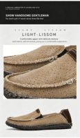 Chaussures décontractées tendance pour hommes, pointures 40 à 47, mocassins confortables en tissu et chaussures à semelles souples