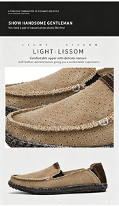 Mocassini Casual da <span class=keywords><strong>Uomo</strong></span> Taglie 40-47, Scarpe Comode in Tessuto e Calzature con Suola Morbida in Stile Trendy - Product Image 4