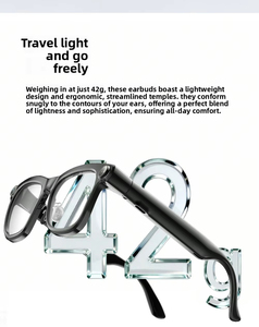 Gafas Inteligentes M08E con Cámara y Grabación de Video de 800W Píxeles, Antivibración, Reconocimiento Inteligente, Traducción IA en Tiempo Real, Grabación de Voz - Product Image 4
