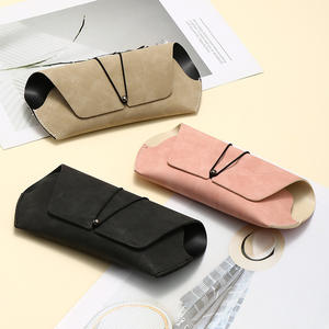 Vente en gros de haute qualité Sac <span class=keywords><strong>souple</strong></span> <span class=keywords><strong>Étui</strong></span> en cuir pour <span class=keywords><strong>lunettes</strong></span> Convient à la plupart des femmes Logo personnalisé - Product Image 2