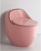 WC monobloc en céramique haut de gamme, design créatif en forme d'œuf, coloré, à siphon, pour appartement et hôtel