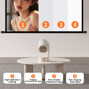 Topleo Home Projector Screen Short Throw Wall Mounted Manual Retractable <b>Inflatable</b> Portable Projection MN04 Wall Motorized P - Product Image 5